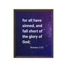 Romans 3:23 - Bible Verse, all have sinned Framed Canvas