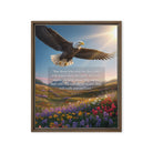 Isaiah 40:31 Bible Verse Who Wait Framed Canvas Brown 16″×20″