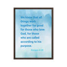 Rom 8:28 - Bible Verse, together for good Framed Canvas