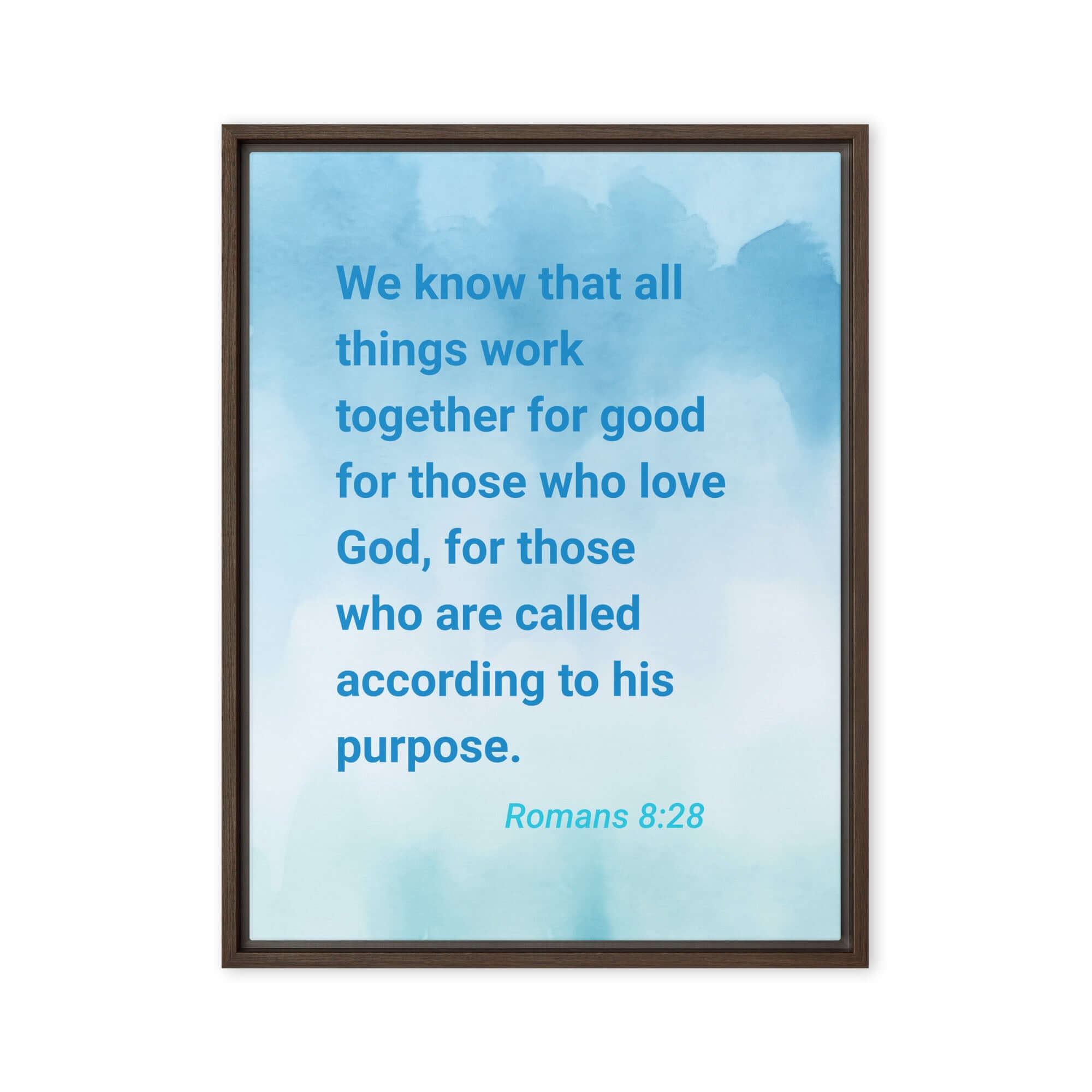 Rom 8:28 - Bible Verse, together for good Framed Canvas