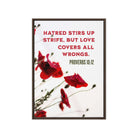 Prov 10:12 - Bible Verse, Love Covers All Framed Canvas