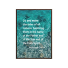 Matt 28:19 - Bible Verse, Make Disciples Framed Canvas