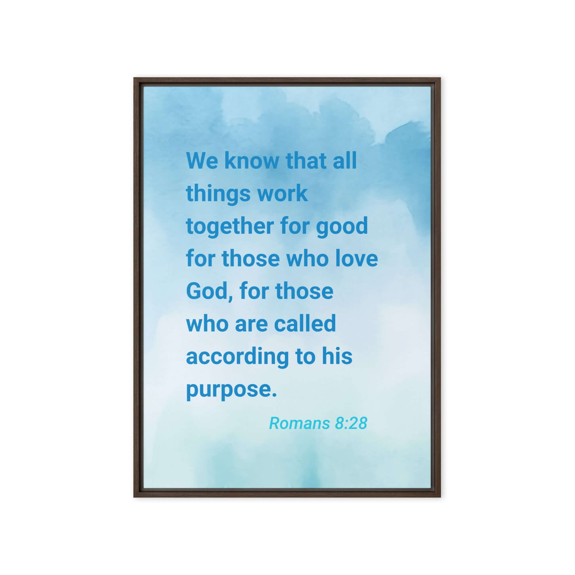 Rom 8:28 - Bible Verse, together for good Framed Canvas