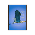 Matt 6:26, Graceful Heron, He'll Care for You Framed Canvas