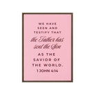 1 John 4:14 - Bible Verse, We have seen Framed Canvas