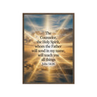 John 14:26 Bible Verse will send Framed Canvas Brown 20″×28″