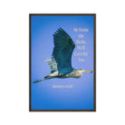 Matt 6:26, Graceful Heron, He'll Care for You Framed Canvas