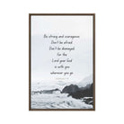 Joshua 1:9 Bible Verse, Do not be afraid Framed Canvas