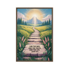 John 14:6 Bible Verse The Truth Framed Canvas Brown 20″×30″