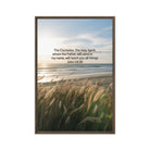John 14:26 Bible Verse in my name Framed Canvas Brown 20″×30″