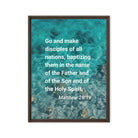 Matt 28:19 - Bible Verse, Make Disciples Framed Canvas