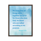 Rom 8:28 - Bible Verse, together for good Framed Canvas