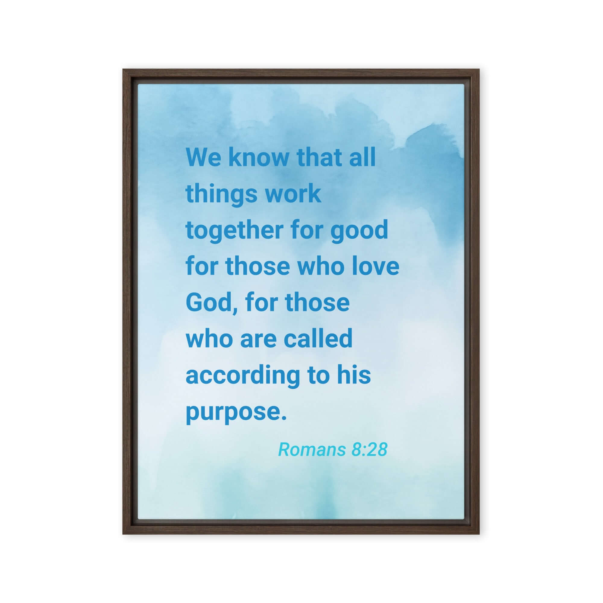 Rom 8:28 - Bible Verse, together for good Framed Canvas