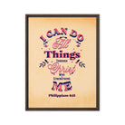 Phil 4:13 - Bible Verse, Christ Strengthens Me Framed Canvas