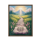 John 14:6 Bible Verse The Truth Framed Canvas Brown 24″×32″