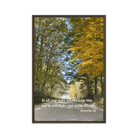 Prov 3:6, Bible Verse, Fall Road Framed Canvas