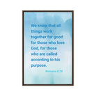 Rom 8:28 - Bible Verse, together for good Framed Canvas