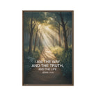 John 14:6 Bible Verse I Am Framed Canvas Brown 24″×36″