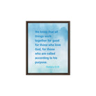 Rom 8:28 - Bible Verse, together for good Framed Canvas