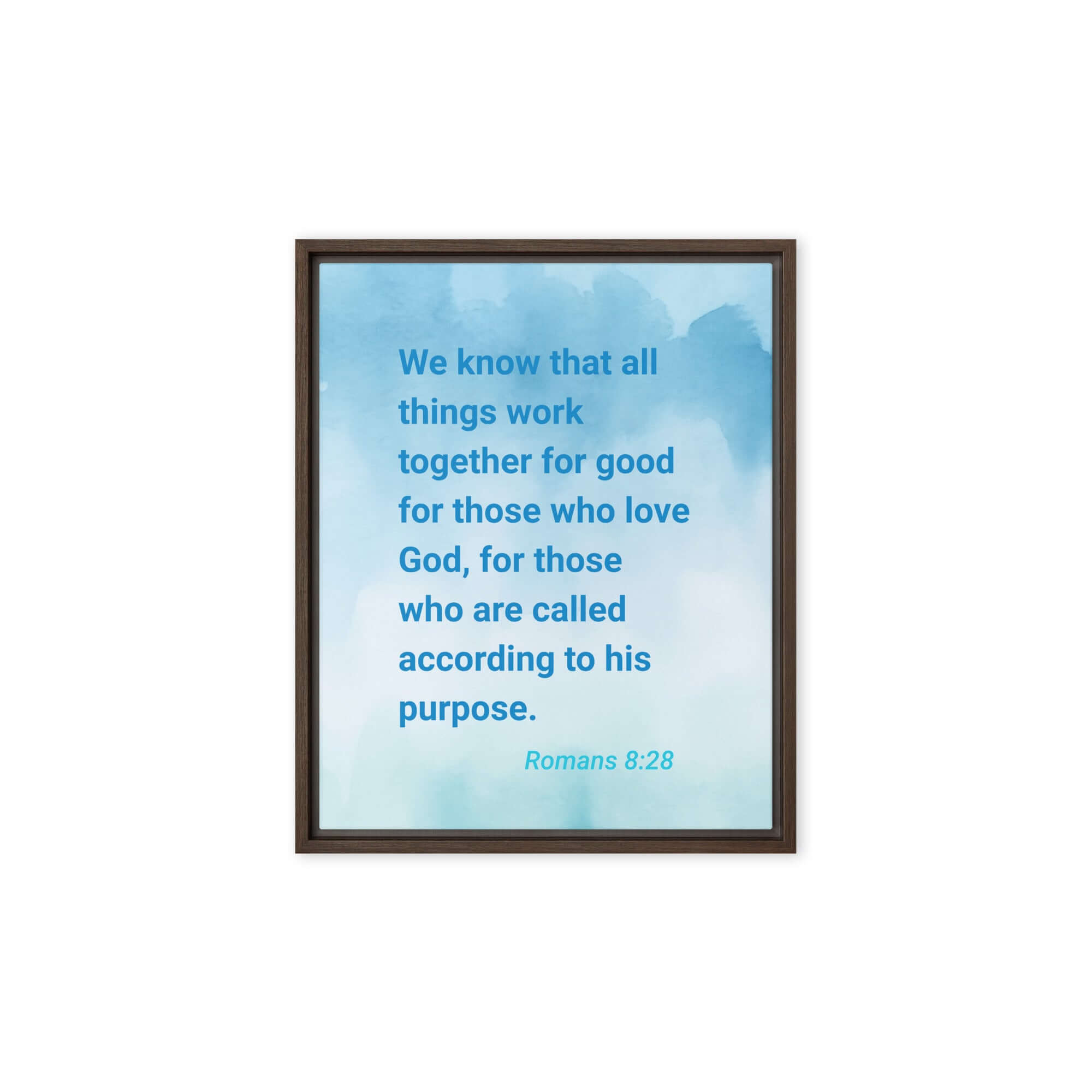 Rom 8:28 - Bible Verse, together for good Framed Canvas