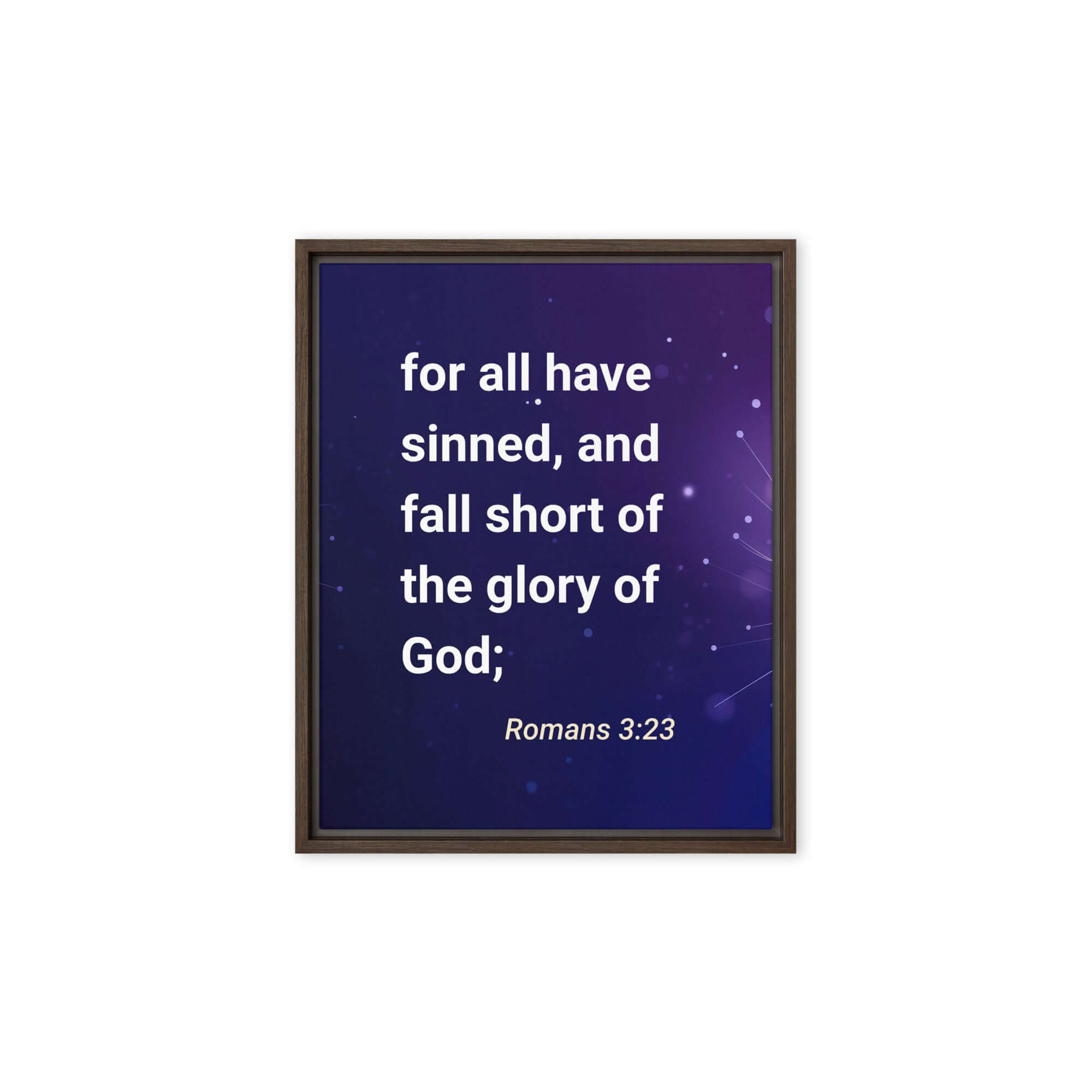 Romans 3:23 - Bible Verse, all have sinned Framed Canvas