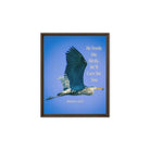 Matt 6:26, Graceful Heron, He'll Care for You Framed Canvas