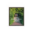 Rev 3:20 Bible Verse, Garden Doorway Framed Canvas