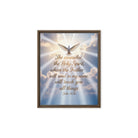 John 14:26 Bible Verse Father Framed Canvas Brown 8″×10″