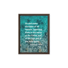 Matt 28:19 - Bible Verse, Make Disciples Framed Canvas