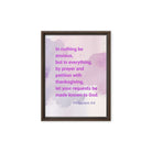 Phil 4:6 - Bible Verse, Prayer and Petition Framed Canvas