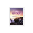 1 Cor 2:5 - Bible Verse, power of God Framed Canvas