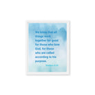 Rom 8:28 - Bible Verse, together for good Framed Canvas