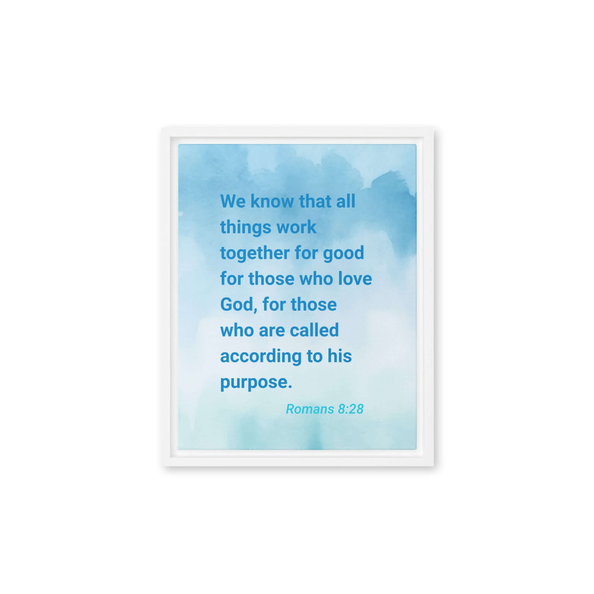 Rom 8:28 - Bible Verse, together for good Framed Canvas