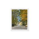 Prov 3:6, Bible Verse, Fall Road Framed Canvas