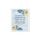 Deuteronomy 6:5 Bible Verse, You shall love Framed Canvas