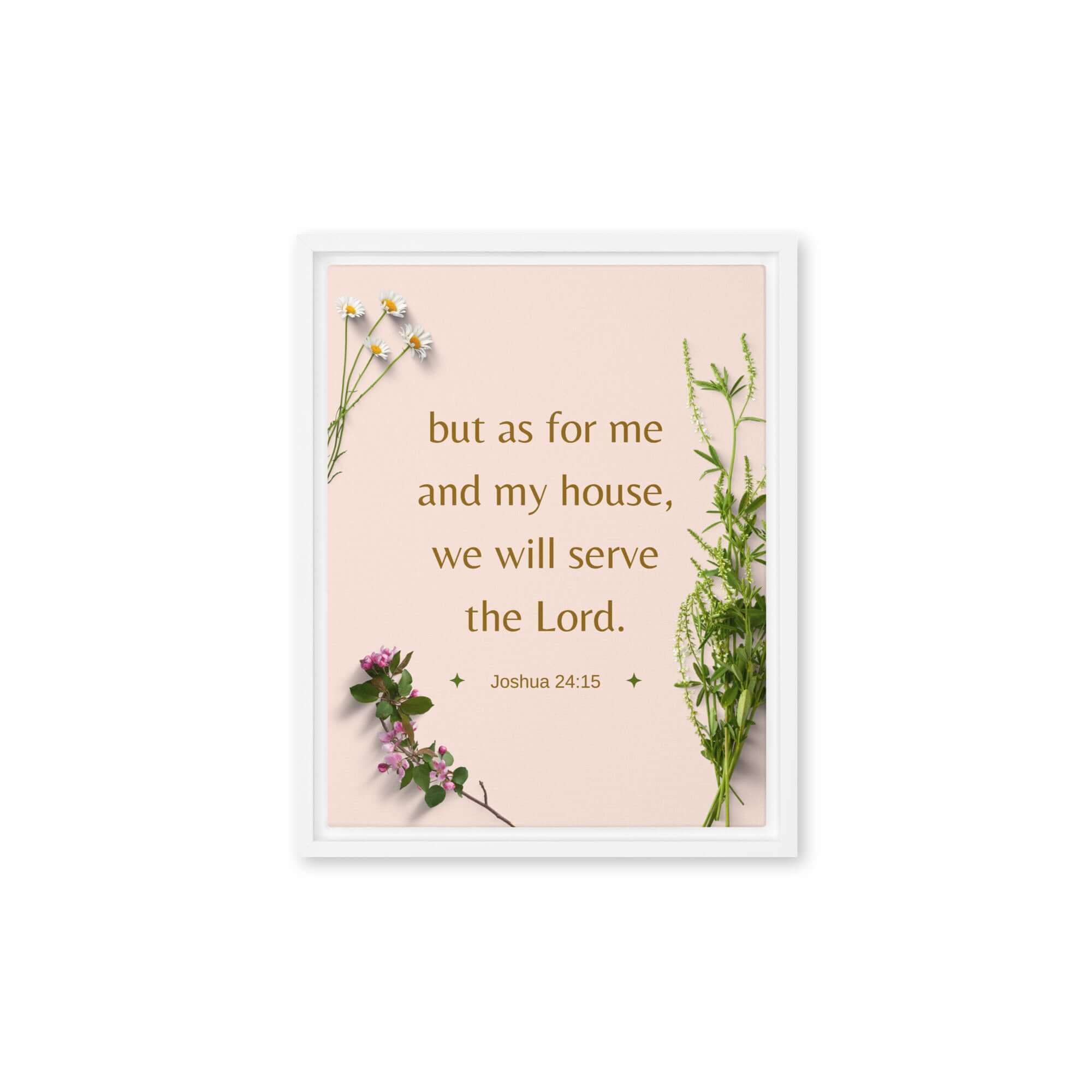 Joshua 24:15 Bible Verse, your fathers Framed Canvas