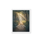 John 14:6 Bible Verse I Am Framed Canvas White 11″×14″