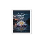 John 14:6 Bible Verse The Father Framed Canvas White 11″×14″