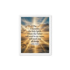 John 14:26 Bible Verse will send Framed Canvas White 11″×14″
