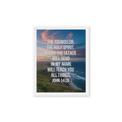 John 14:26 Bible Verse will teach Framed Canvas White 11″×14″