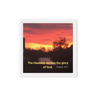 Psalm 19:1 Bible Verse, Sunset Glory Framed Canvas