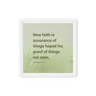 Heb 11:1 - Bible Verse, faith is assurance Framed Canvas