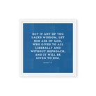 James 1:5 Bible Verse, gives to all Framed Canvas