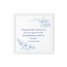 1 Chronicles 16:34 Bible Verse, to the Lord Framed Canvas