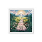 John 14:6 Bible Verse The Truth Framed Canvas White 12″×12″