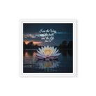 John 14:6 Bible Verse The Father Framed Canvas White 12″×12″