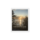 Psalm 46:10 Bible Verse, Sunset Glory Framed Canvas