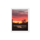 Psalm 19:1 Bible Verse, Sunset Glory Framed Canvas