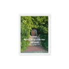 Rev 3:20 Bible Verse, Garden Doorway Framed Canvas