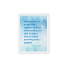 Rom 8:28 - Bible Verse, together for good Framed Canvas